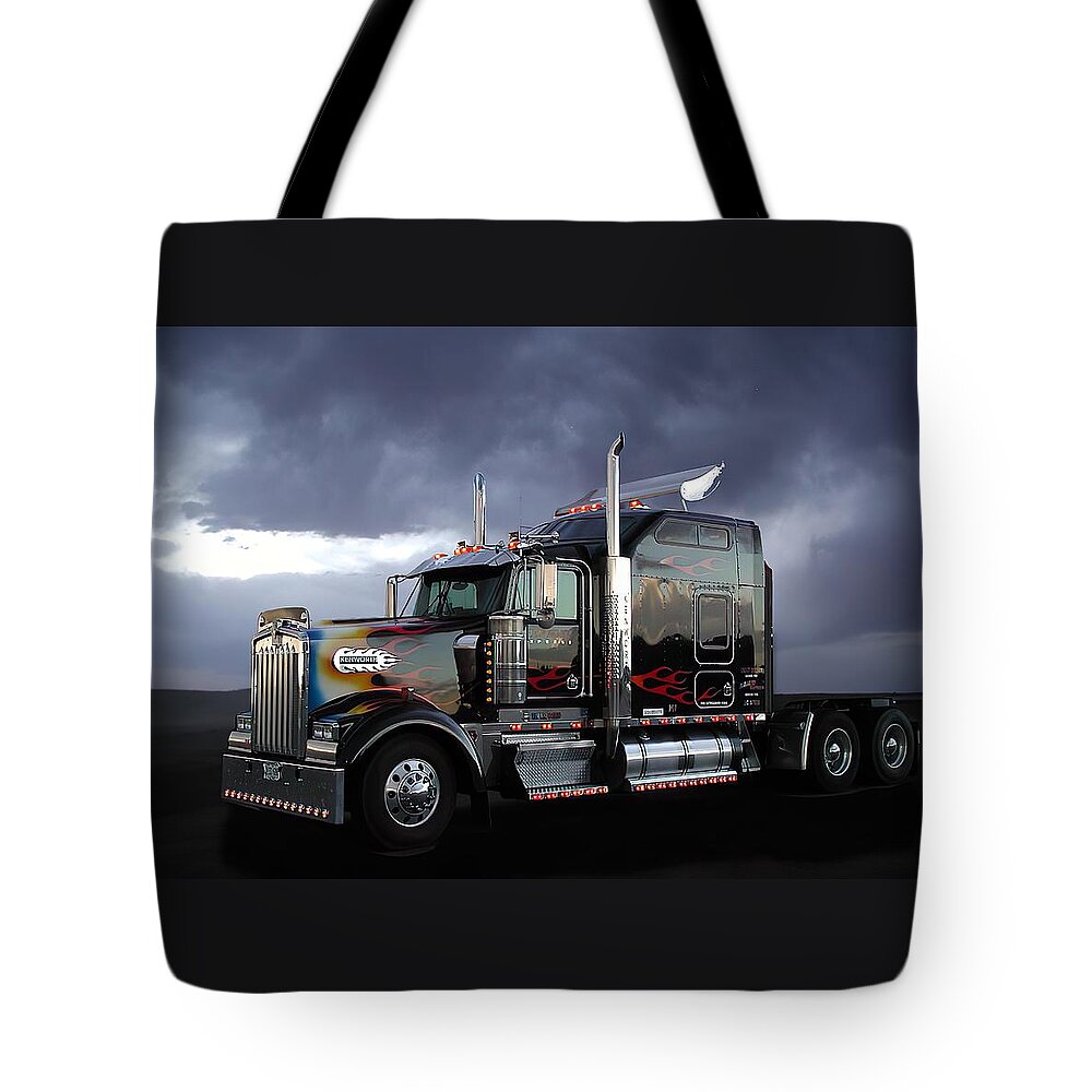 Kenworth W900 Tote Bag featuring the photograph Boss Hogg - Kenworth W900 by DArcy Evans