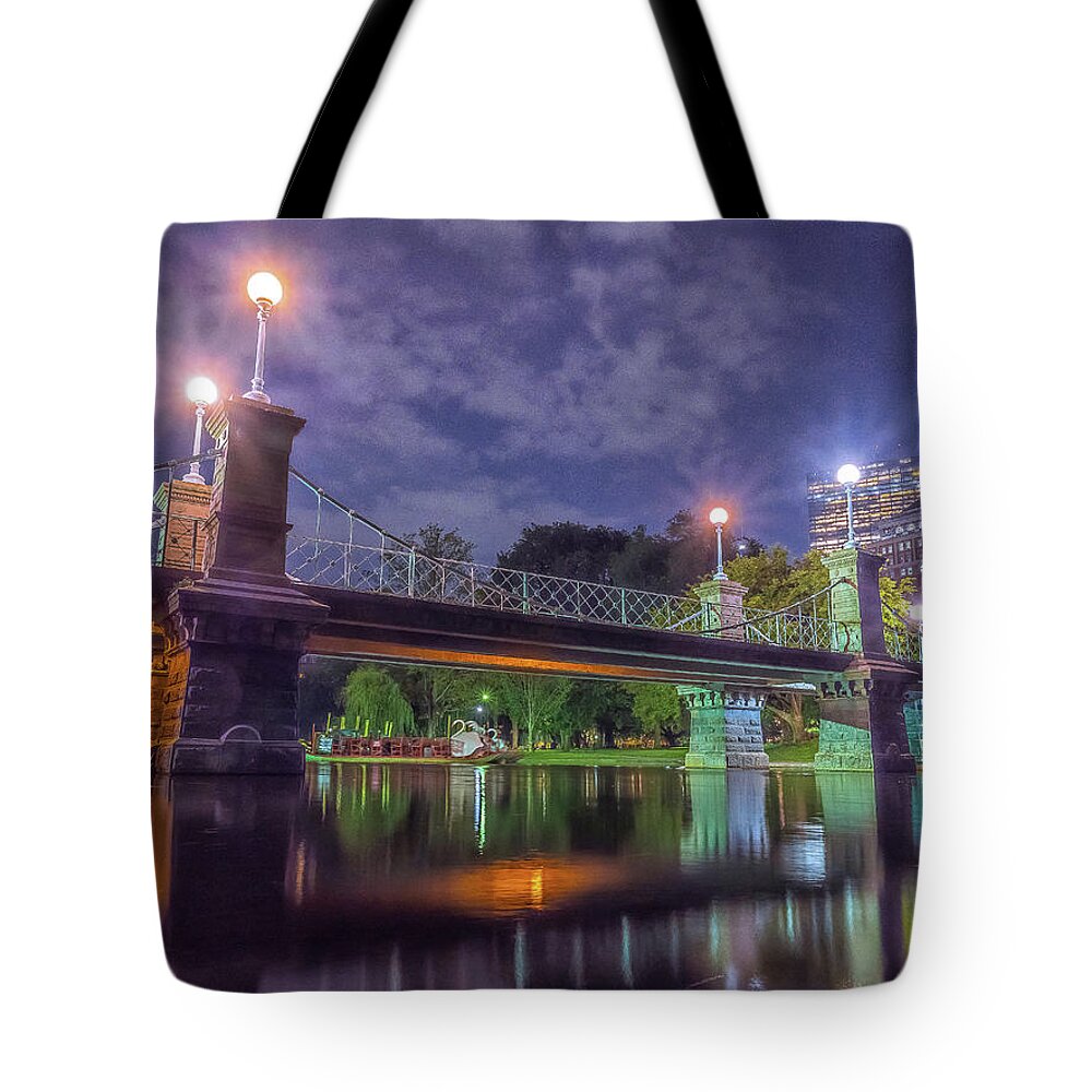 Boston Tote Bag featuring the photograph Boston Common Bridge by JBK Photo Art