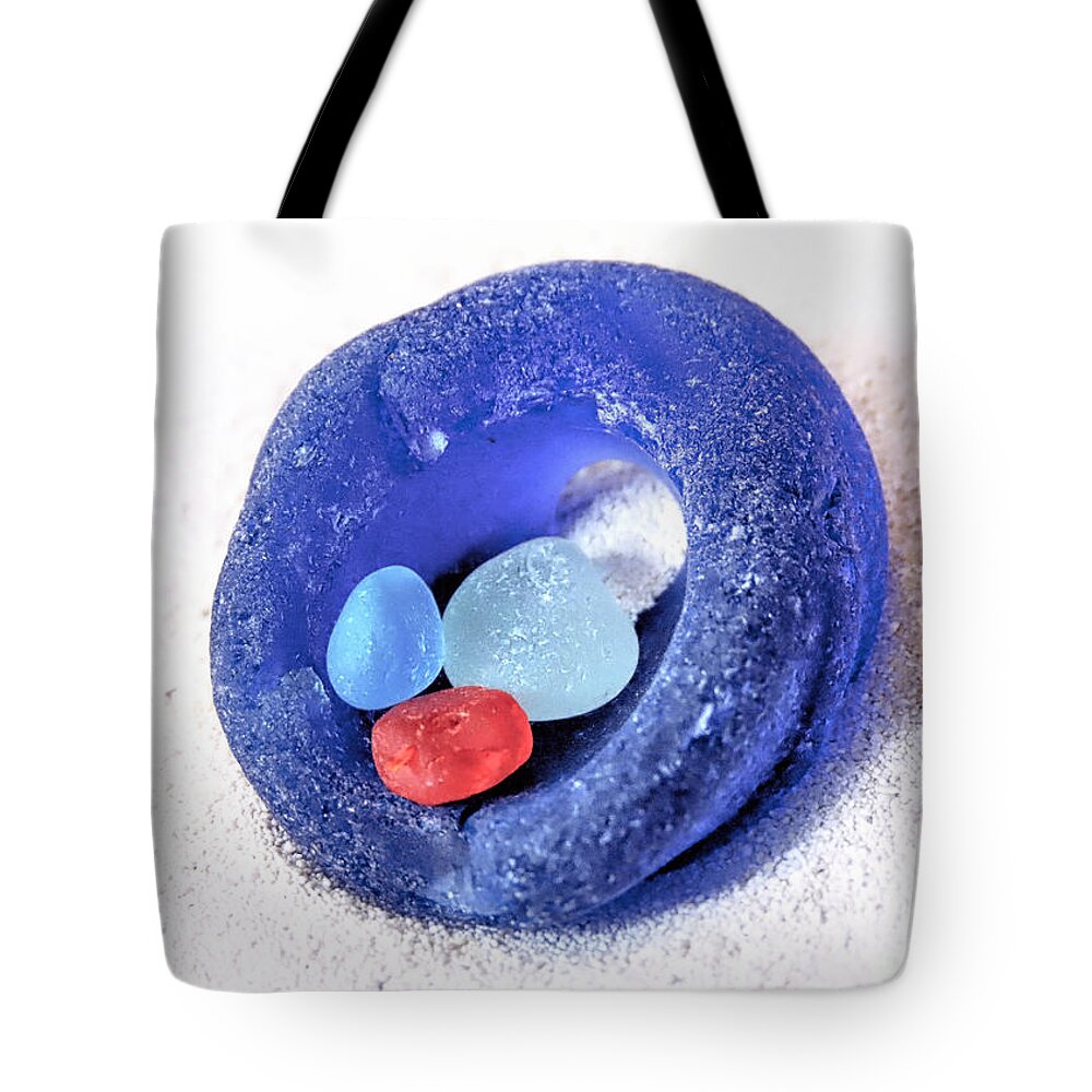 Bottleneck Tote Bag featuring the photograph Bottleneck Sea glass by Janice Drew