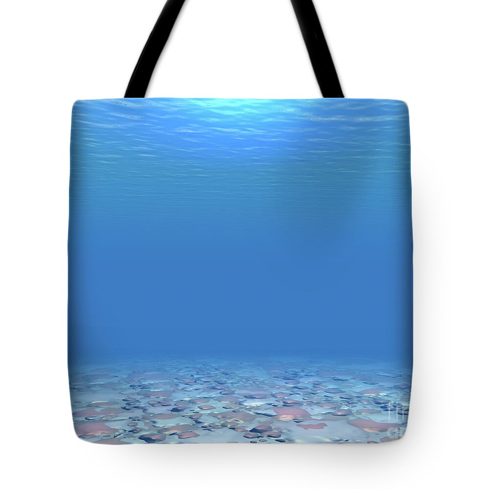 Sea Tote Bag featuring the digital art Bottom of The Sea by Phil Perkins