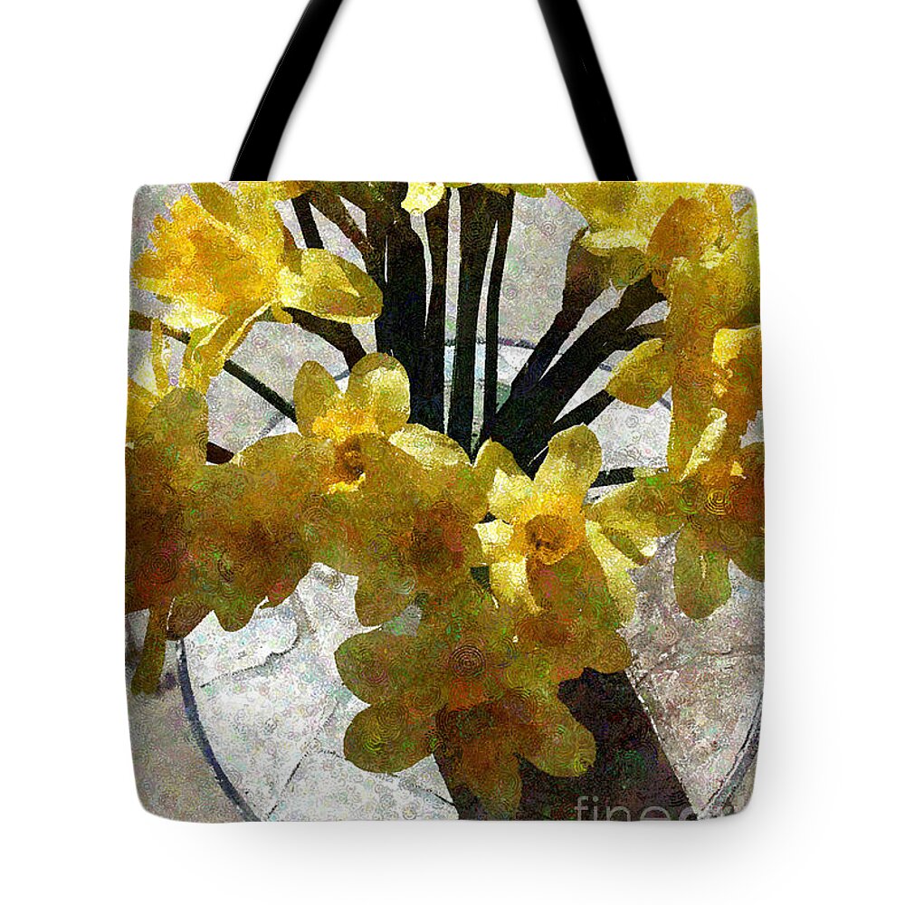 Daffodils Tote Bag featuring the photograph Bouquet of Daffodils by Katherine Erickson