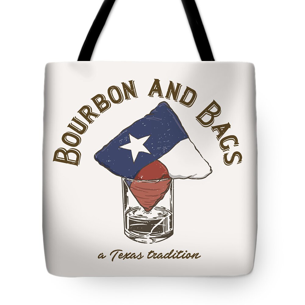 Texas Tote Bag featuring the digital art Bourbon And Bags by Kevin Putman