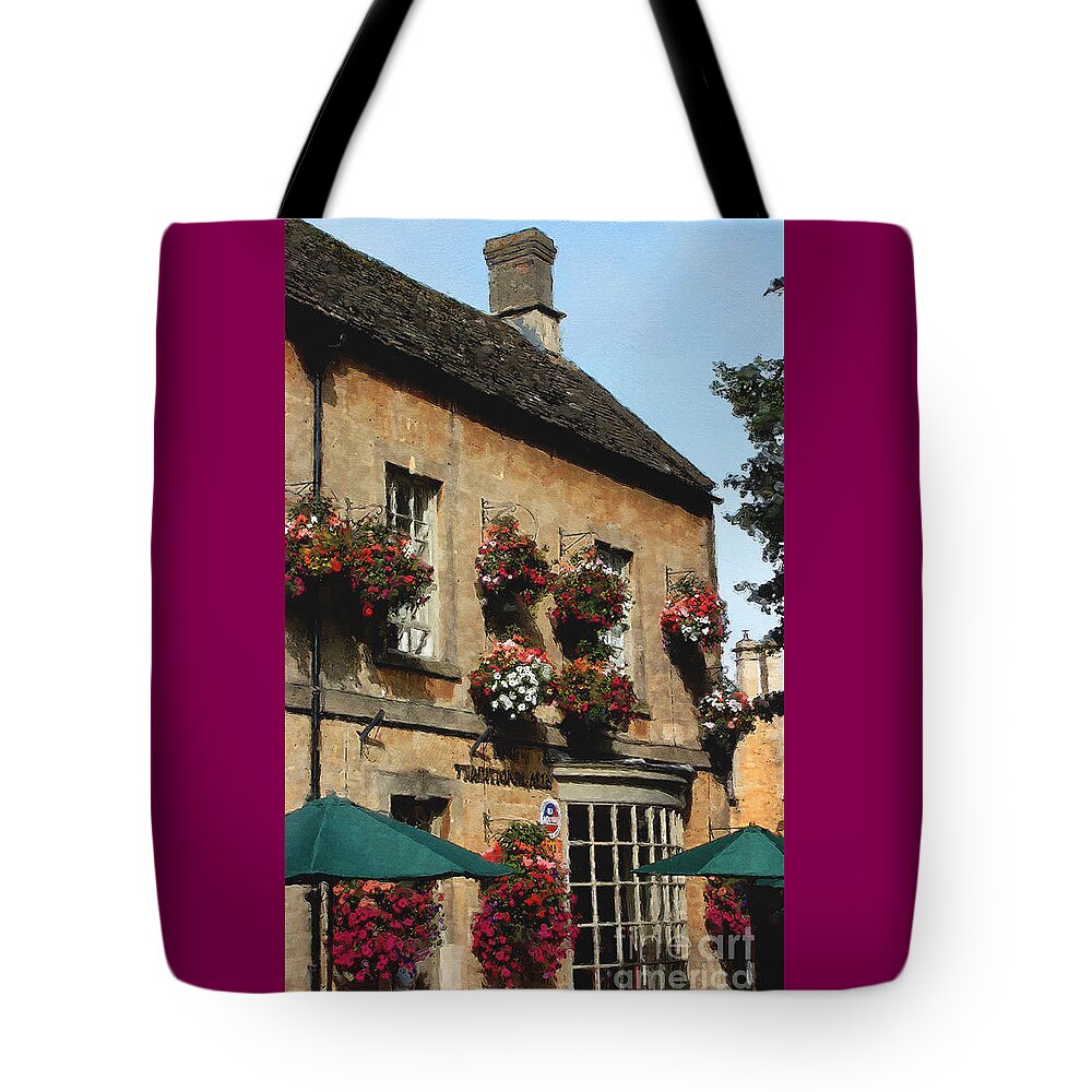 Bourton-on-the-water Tote Bag featuring the photograph Bourton Pub by Brian Watt