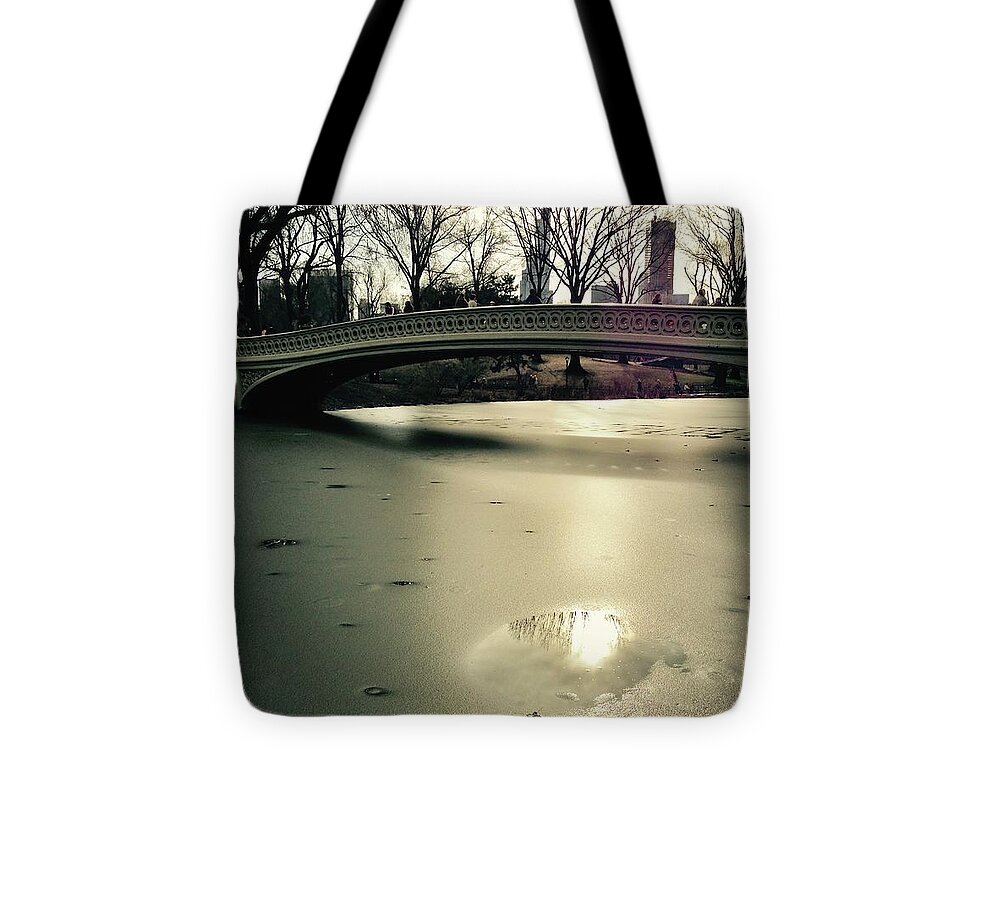  Tote Bag featuring the photograph Bow Bridge by Judy Frisk