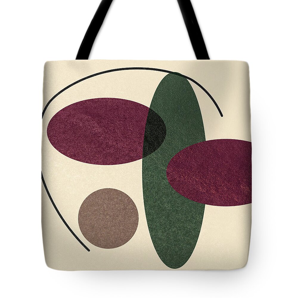 Modern Abstract Shapes Tote Bag featuring the mixed media Bowline by Dan Sproul