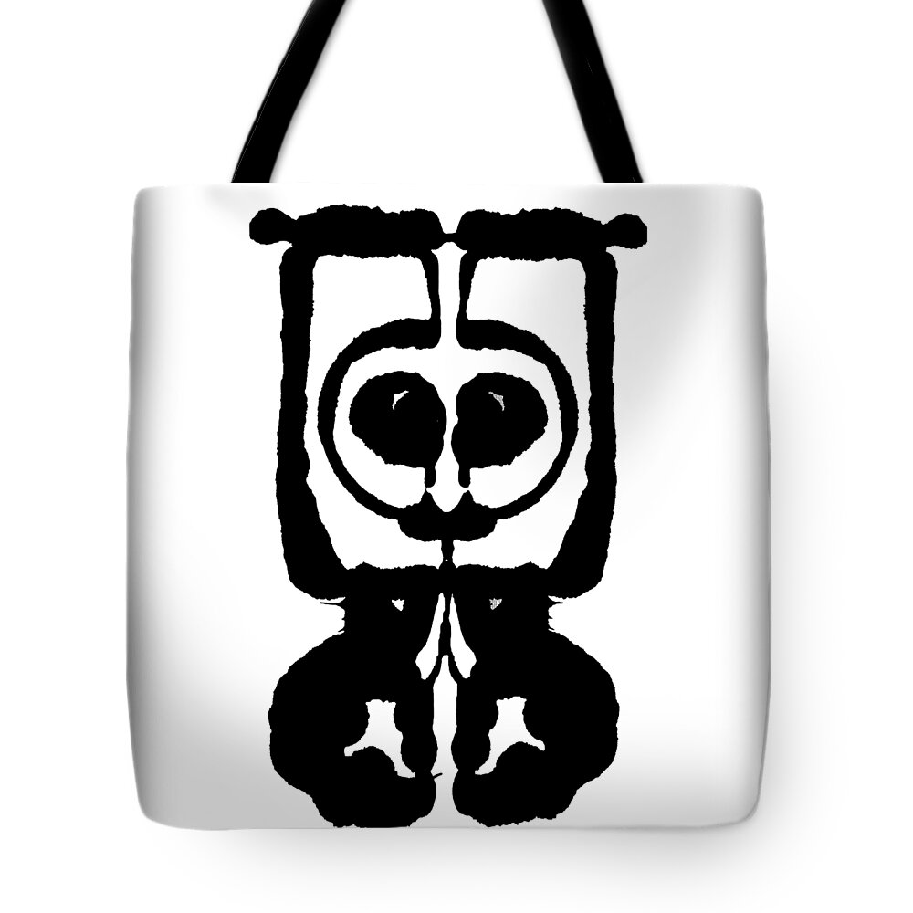 Bold Tote Bag featuring the painting Box Head Being by Stephenie Zagorski