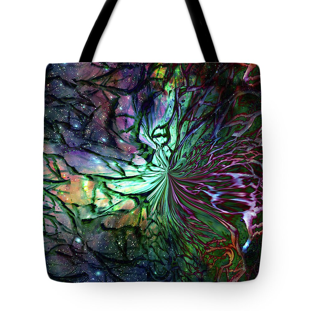 Branching Out Tote Bag featuring the digital art Branching Out by Linda Sannuti