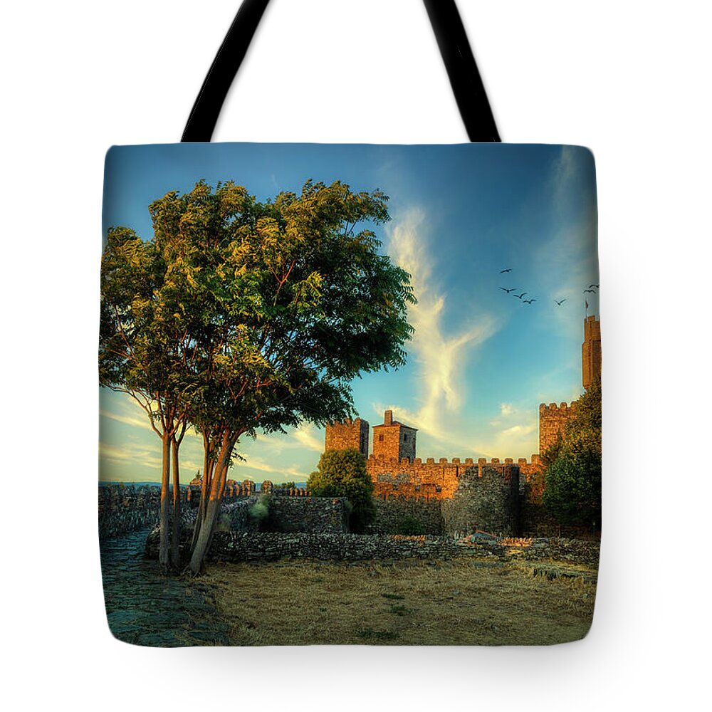 Portugal Tote Bag featuring the photograph Brarganza Castle by Micah Offman