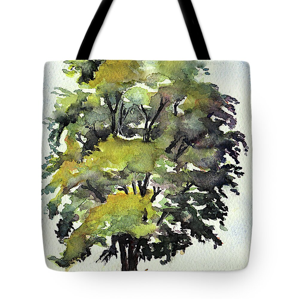 Oak Tote Bag featuring the painting Brazos Oak No 5 by Wendy Keeney-Kennicutt
