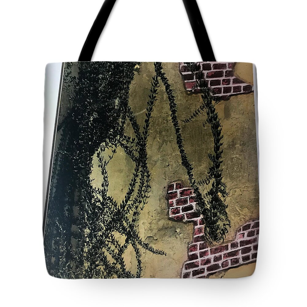 Brick Tote Bag featuring the photograph Brick Wall by Jean Wolfrum