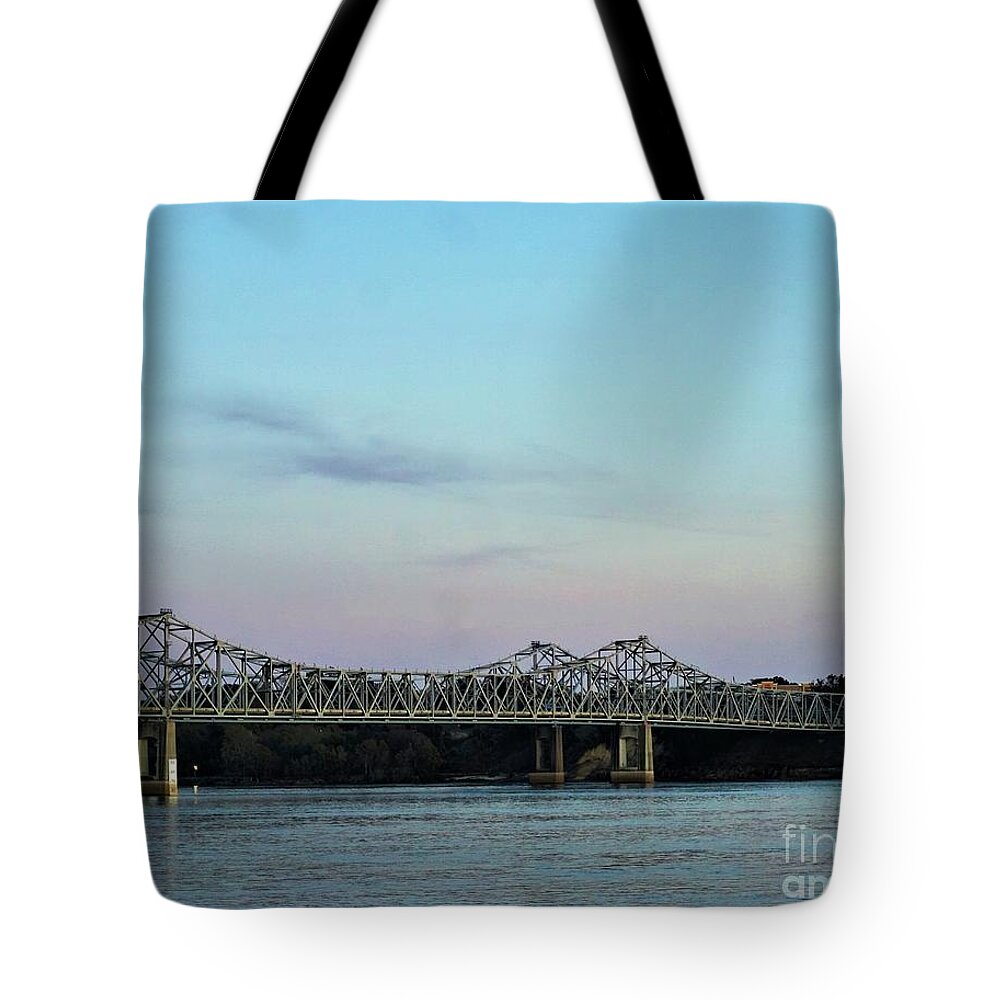 River Tote Bag featuring the photograph Bridges Over the Mississippi River by Jimmy Clark