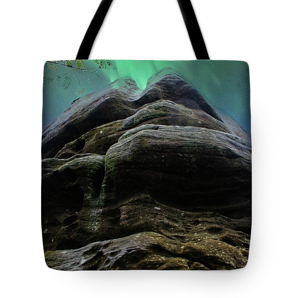 Mill Stones Tote Bag featuring the photograph Brimham Rocks No. 7 by Doc Braham