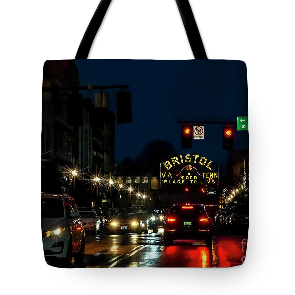 Bristol Tote Bag featuring the photograph Bristol Nights by Shelia Hunt