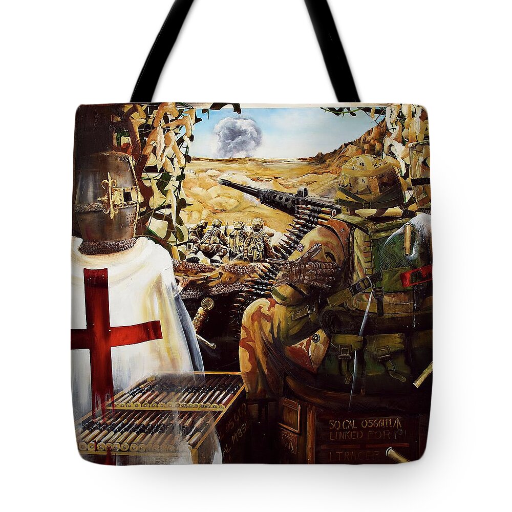 Afganistan Tote Bag featuring the photograph British crusader by John Palliser