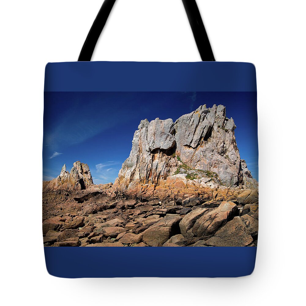 Brittany Tote Bag featuring the photograph Brittany - Plougrescant and the Pink granite coast by Olivier Parent