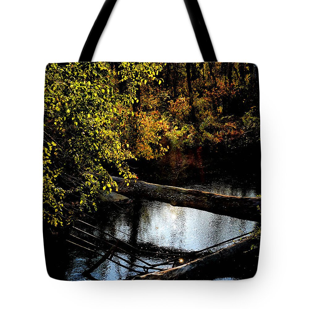 Tranquil Tote Bag featuring the photograph Broad Run Autumn No. 1 by Steve Ember