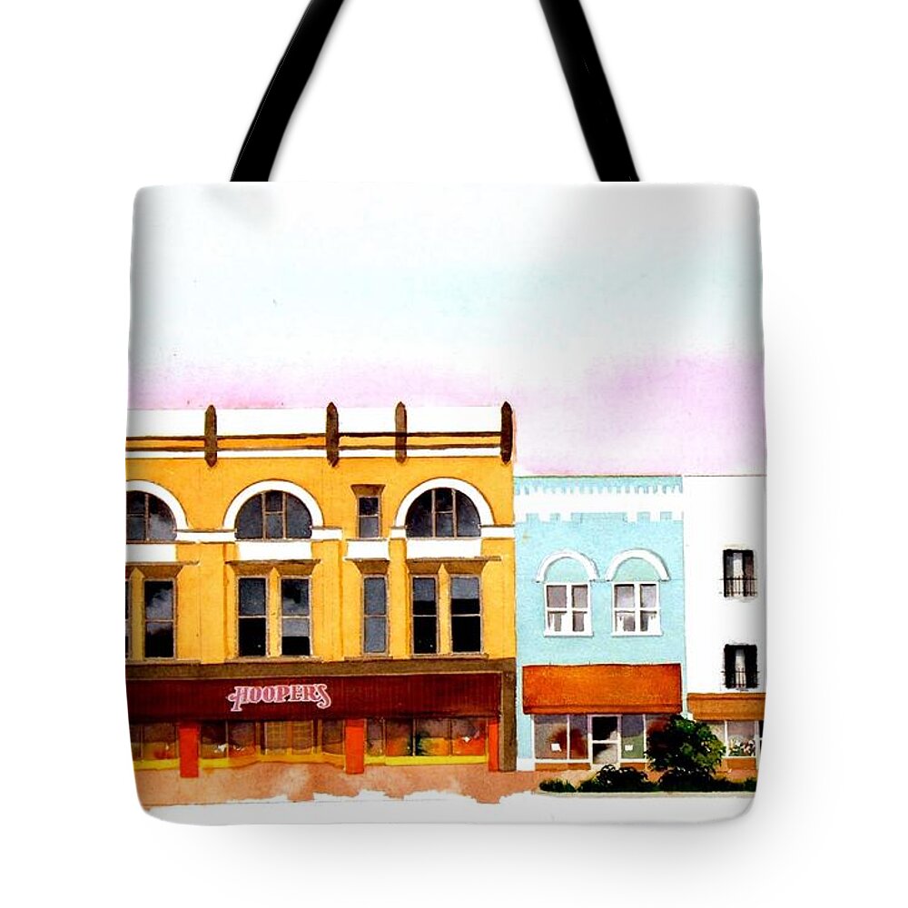 Architecture Tote Bag featuring the painting Broadway #2 by William Renzulli