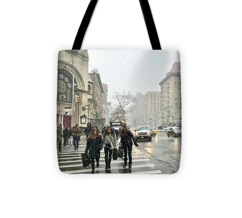  Tote Bag featuring the photograph Broadway, West Side, NYC by Judy Frisk