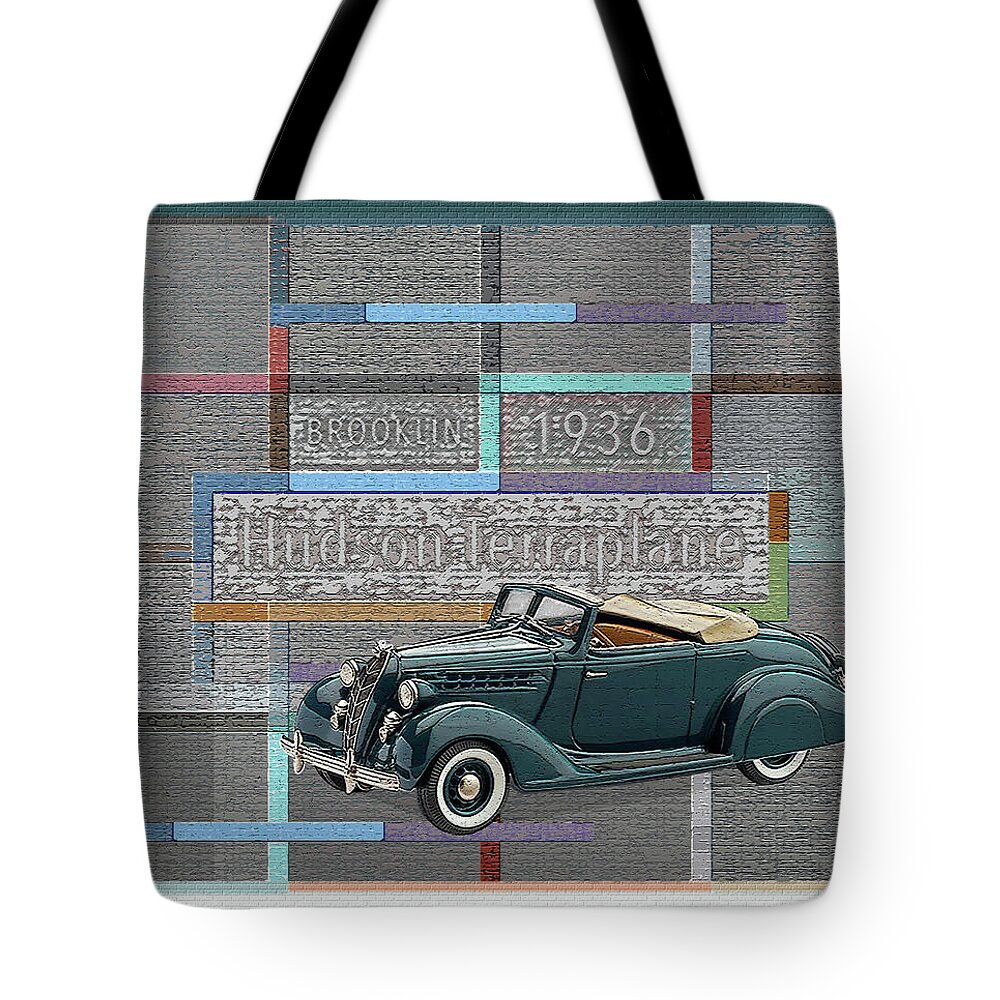 Brooklin Models Tote Bag featuring the digital art Brooklin Models / Hudson Terraplane by David Squibb