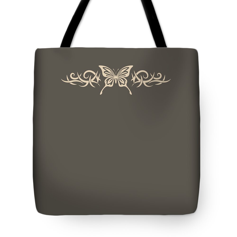 Brown Butterfly Tattoo Fairycore Dark Grunge y2k Tote Bag by