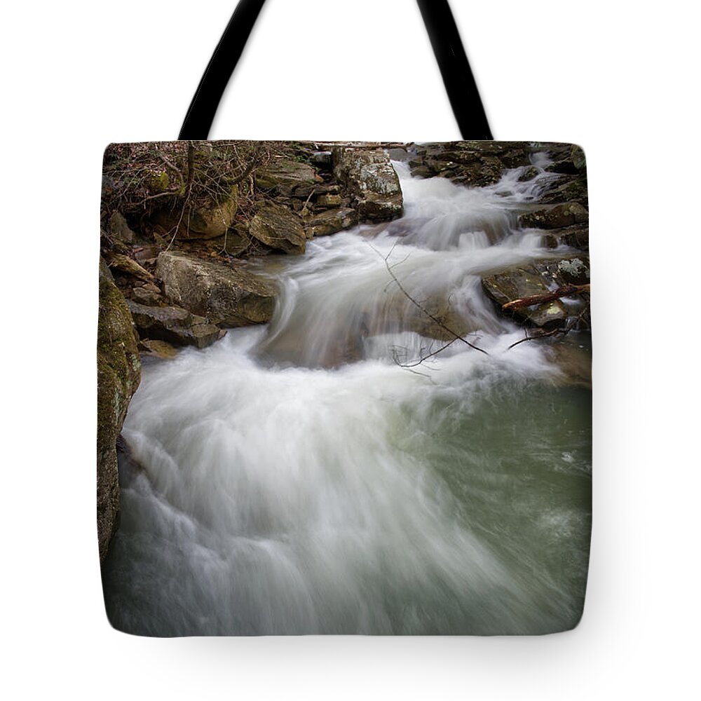 Triple Falls Tote Bag featuring the photograph Bruce Creek 3 by Phil Perkins