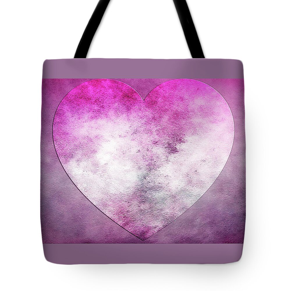 Heart Tote Bag featuring the mixed media Bruised Heart by Moira Law