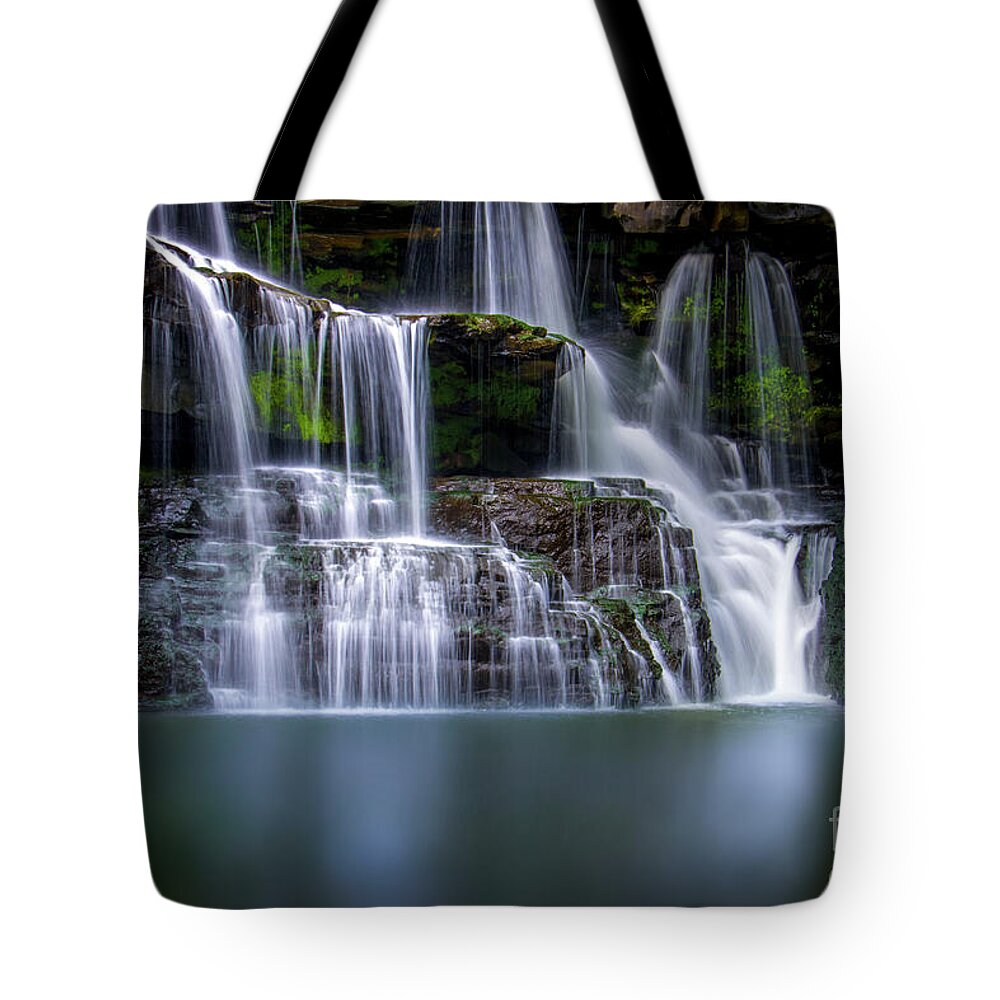 Brush Creek Falls Tote Bag featuring the photograph Brush Creek Falls II by Shelia Hunt