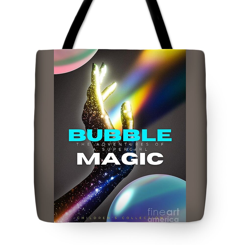 Children's Series Tote Bag featuring the digital art Bubble Magic by Ee Photography