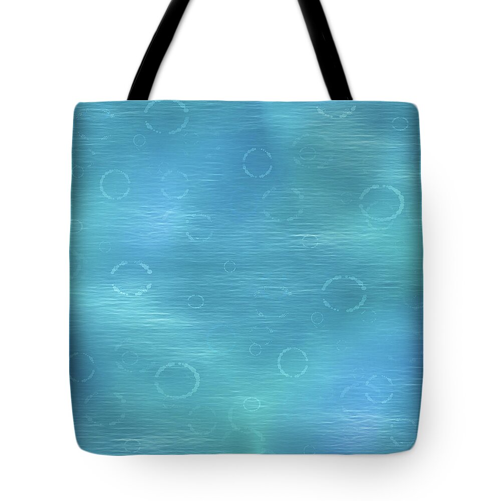 Bubbles Tote Bag featuring the digital art Bubbles in Blue by Sand And Chi