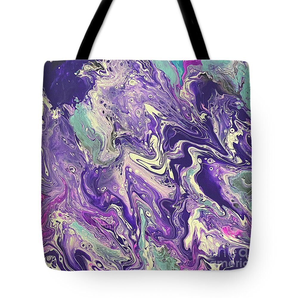 Bubbles Tote Bag featuring the painting Bubbles by Lisa Neuman
