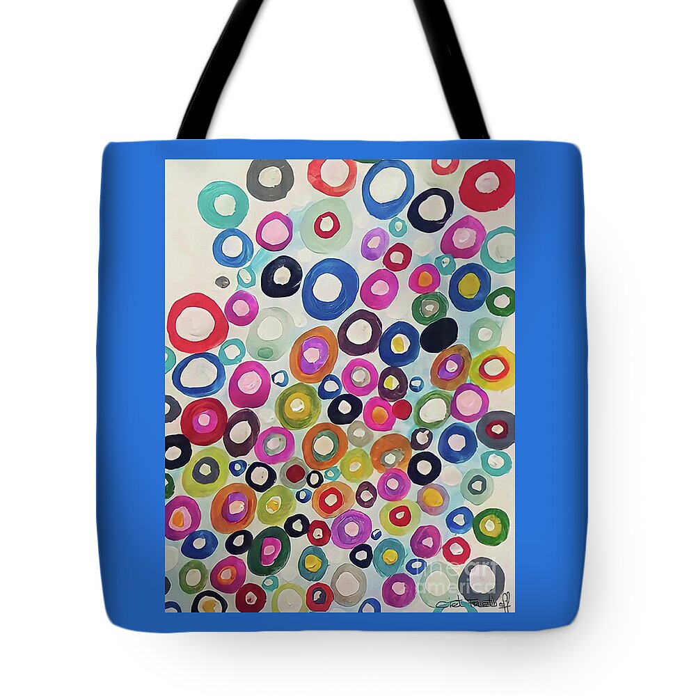 Bubbles Tote Bag featuring the mixed media Bubbles Volume 2 by Ciet Friethoff