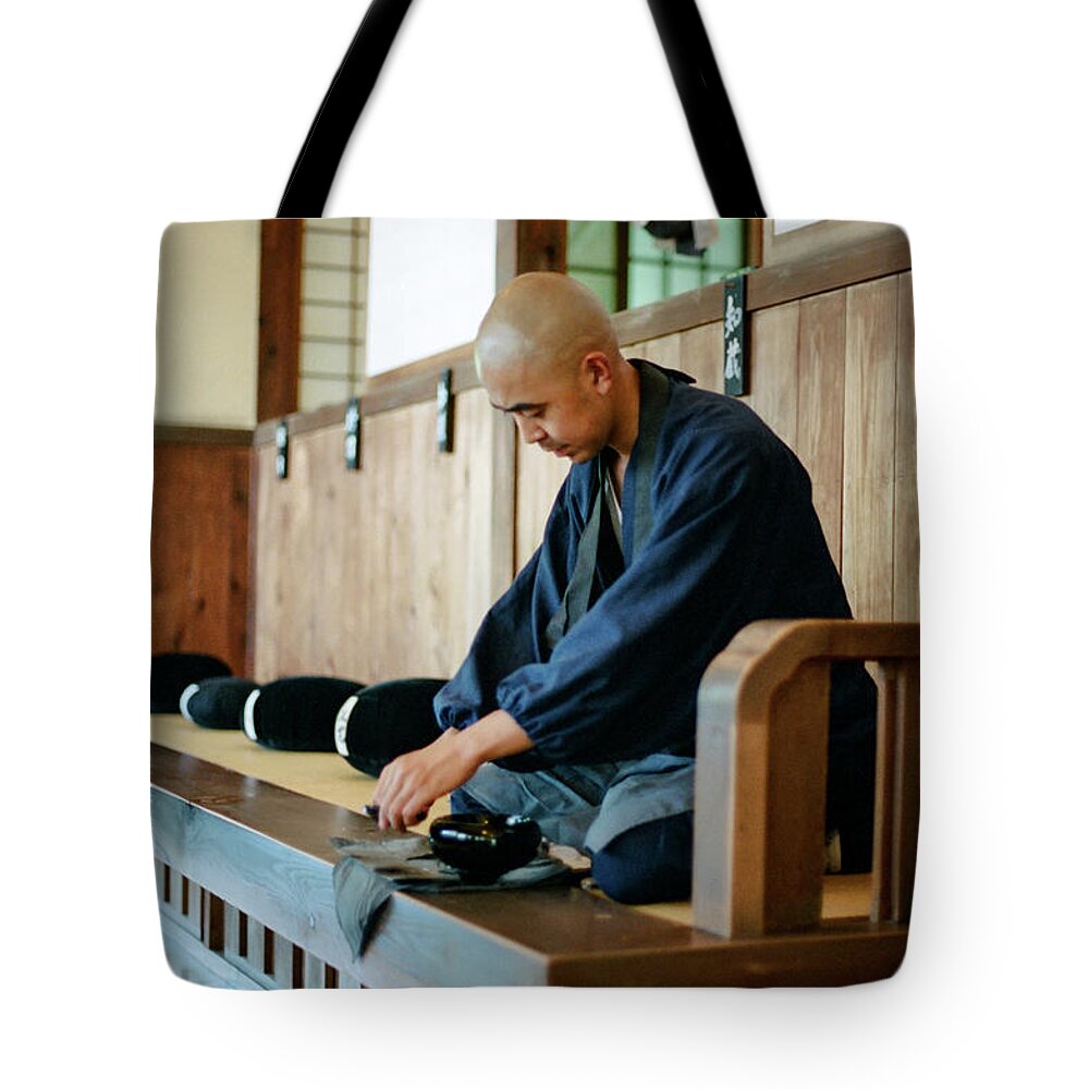 Buddhist Tote Bag featuring the photograph Buddhist 01 by Niels Nielsen