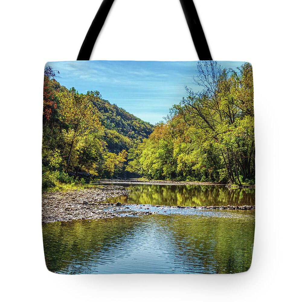 Buffalo National River Tote Bag featuring the photograph Buffalo National River At Ponca by Jennifer White