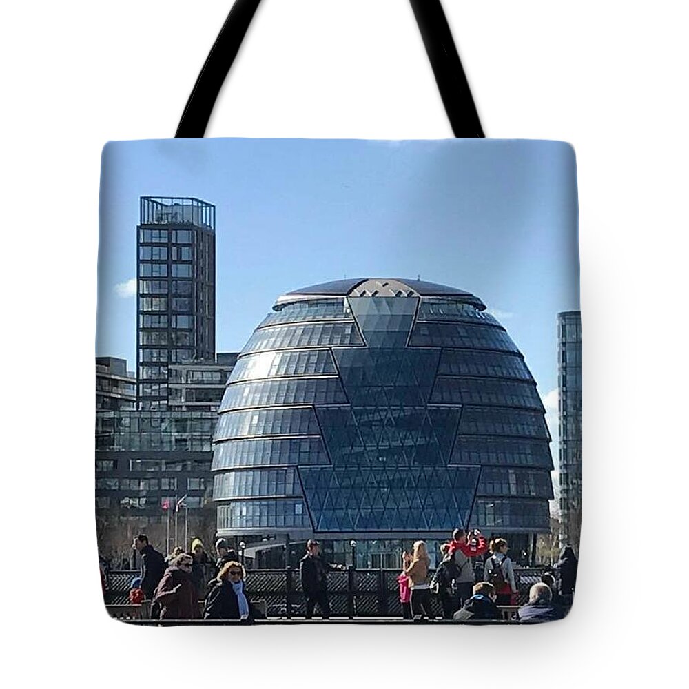 Building Tote Bag featuring the photograph London City Hall by Lee Darnell