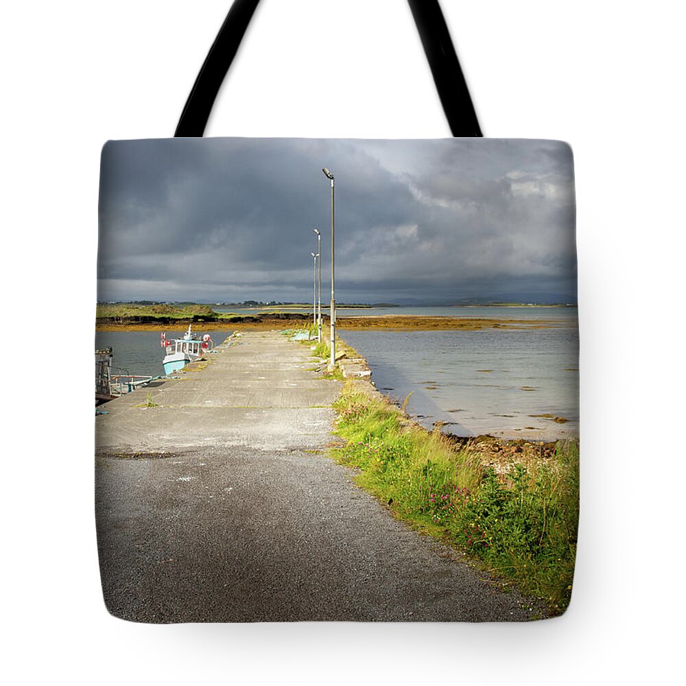 Bunnacurry Tote Bag featuring the photograph Bunnacurry Pier by Mark Callanan