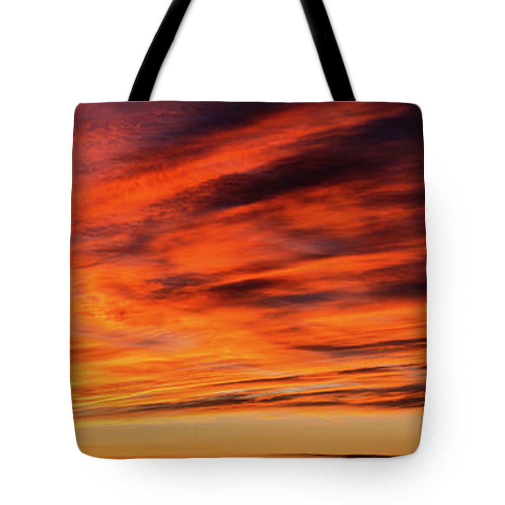 Sky Tote Bag featuring the photograph Burning Sky by William Norton