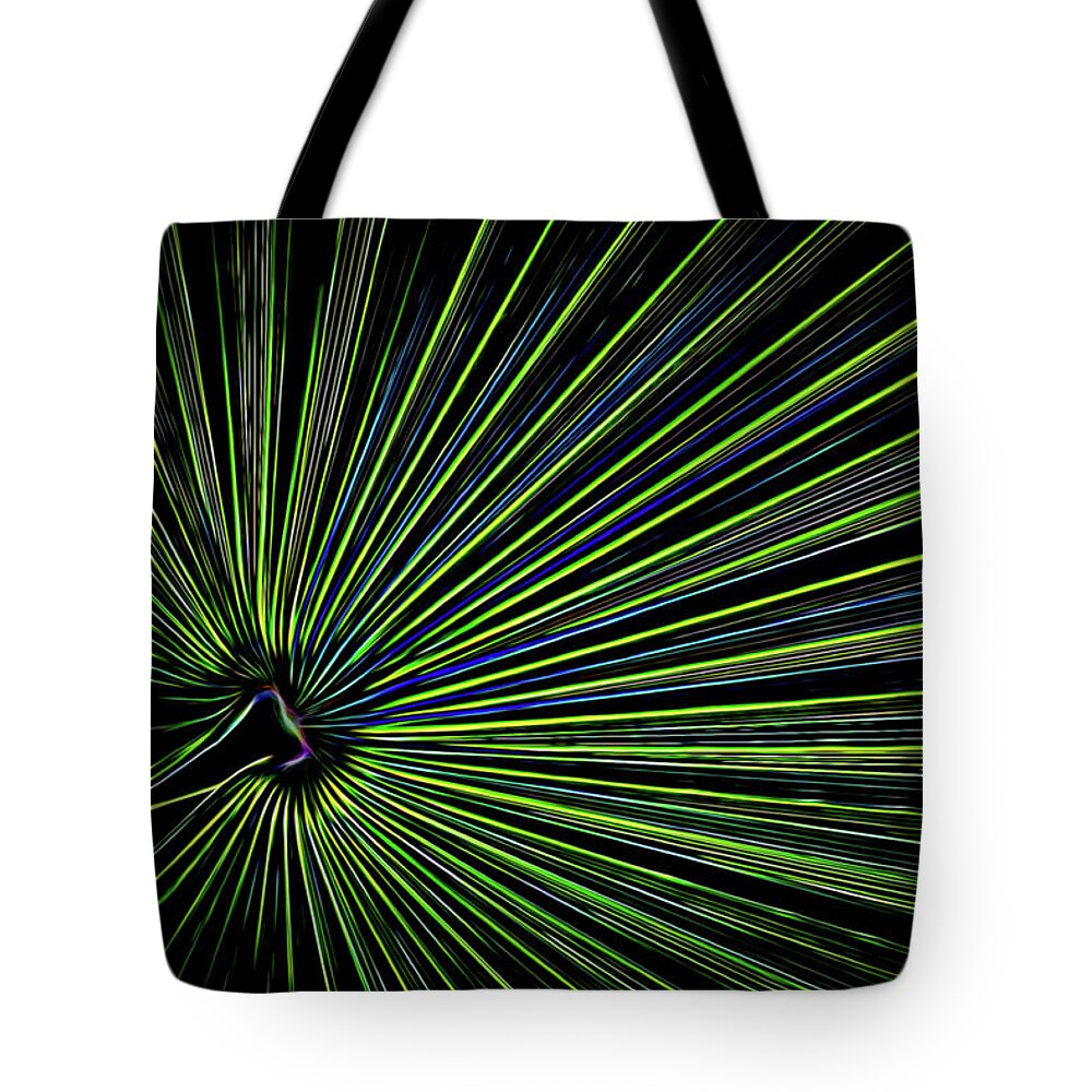 Abstract Tote Bag featuring the photograph Burst Of Energy by Elvira Peretsman