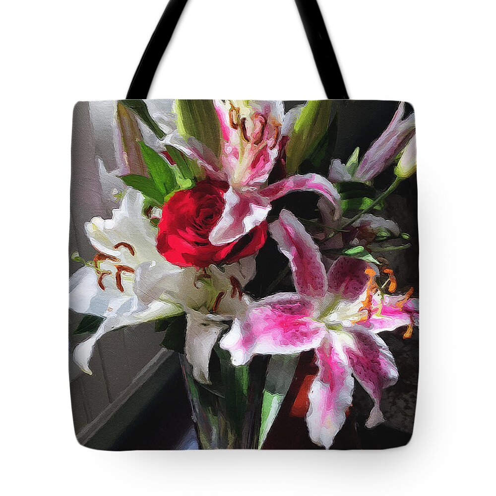 Flowers Tote Bag featuring the photograph Bursting Forth by Brian Watt