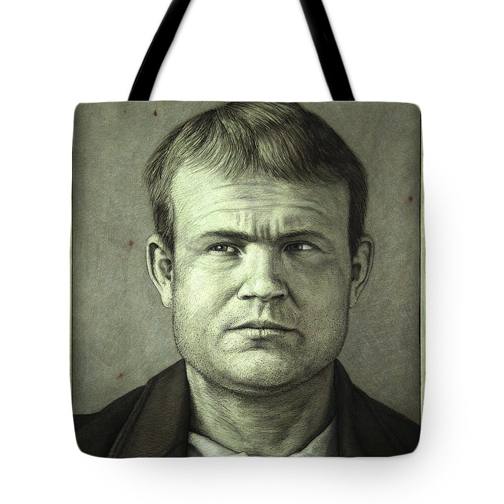 Butch Cassidy Tote Bag featuring the painting Butch Cassidy by James W Johnson