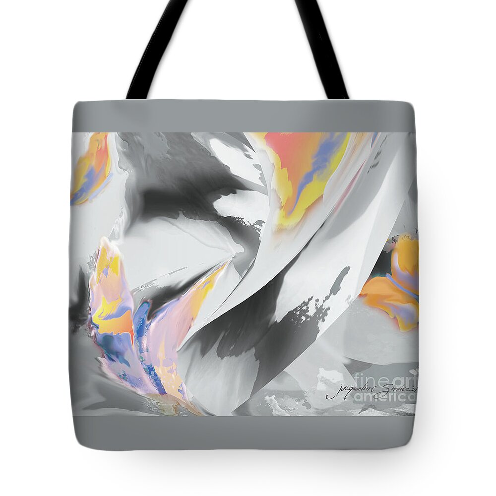 Butterfly Tote Bag featuring the digital art Butterfly Dance by Jacqueline Shuler