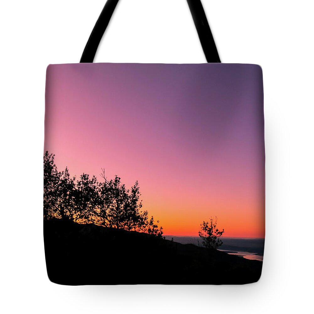  Tote Bag featuring the photograph Cachuma Sunset by Dr Janine Williams