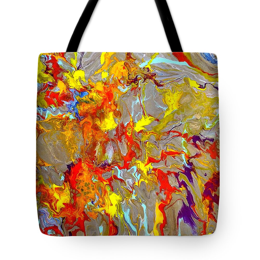  Tote Bag featuring the painting Cacophony by Rein Nomm