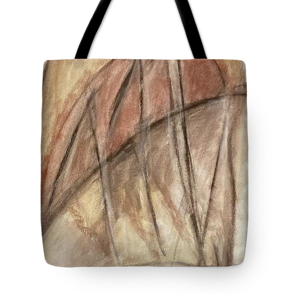 Lines Tote Bag featuring the painting Cages V by David Euler