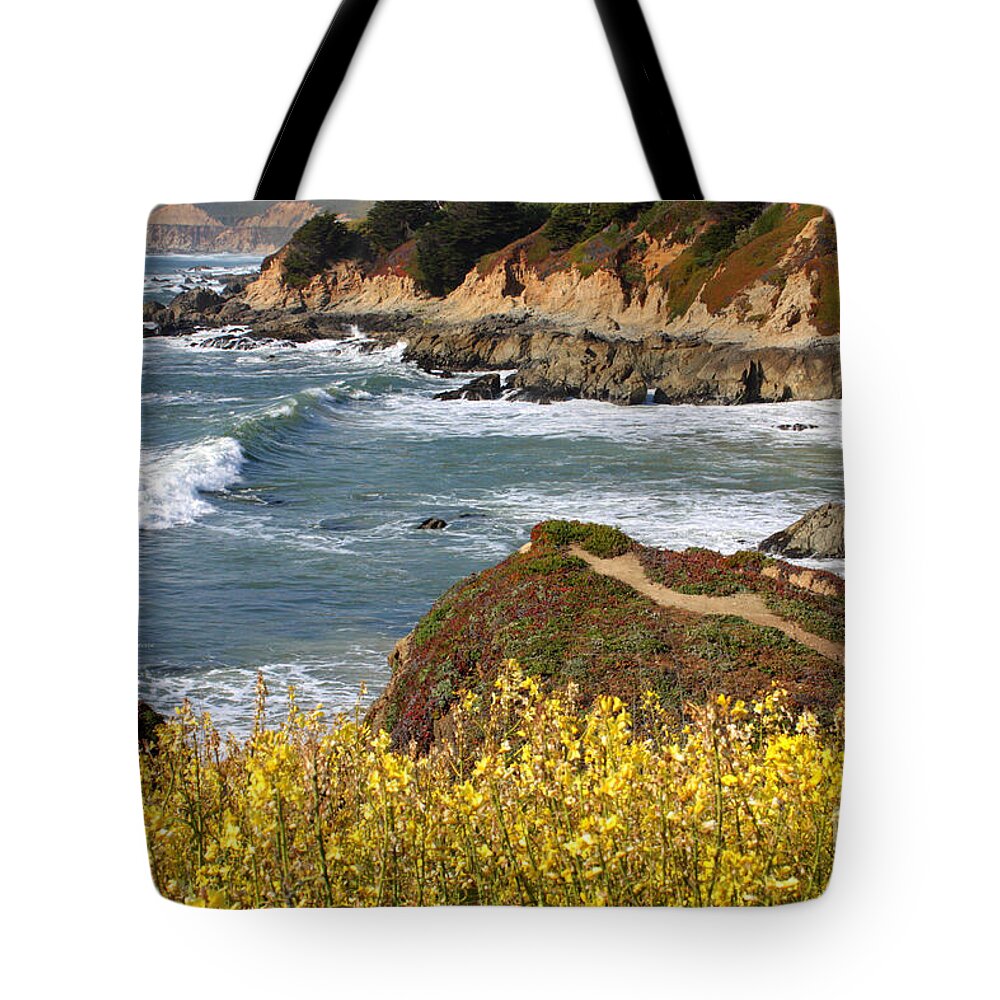 California Tote Bag featuring the photograph California Coast Overlook by Carol Groenen