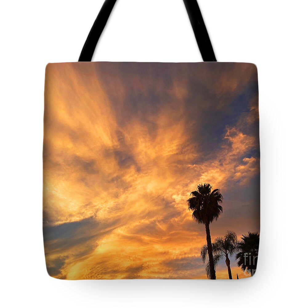 California Tote Bag featuring the photograph California October Sunset by Brian Watt