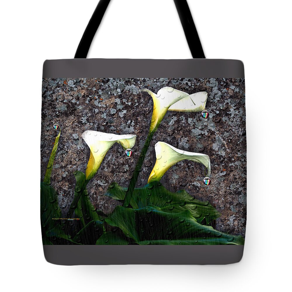 Photo Art Tote Bag featuring the photograph Calla Lily Heart Love by Richard Thomas