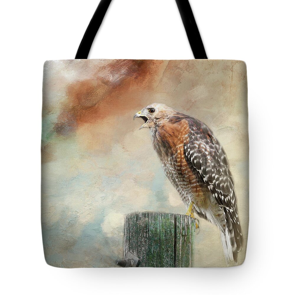 Bird Tote Bag featuring the photograph Calling For Backup by Jai Johnson