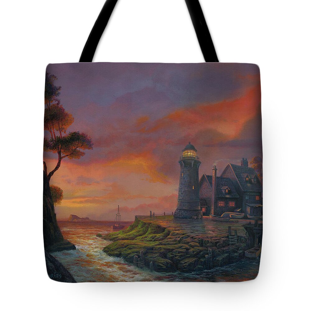 Michael Humphries Tote Bag featuring the painting Calm Waters by Michael Humphries