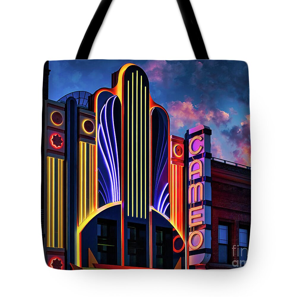 Cameo Tote Bag featuring the photograph Cameo Theatre by Shelia Hunt