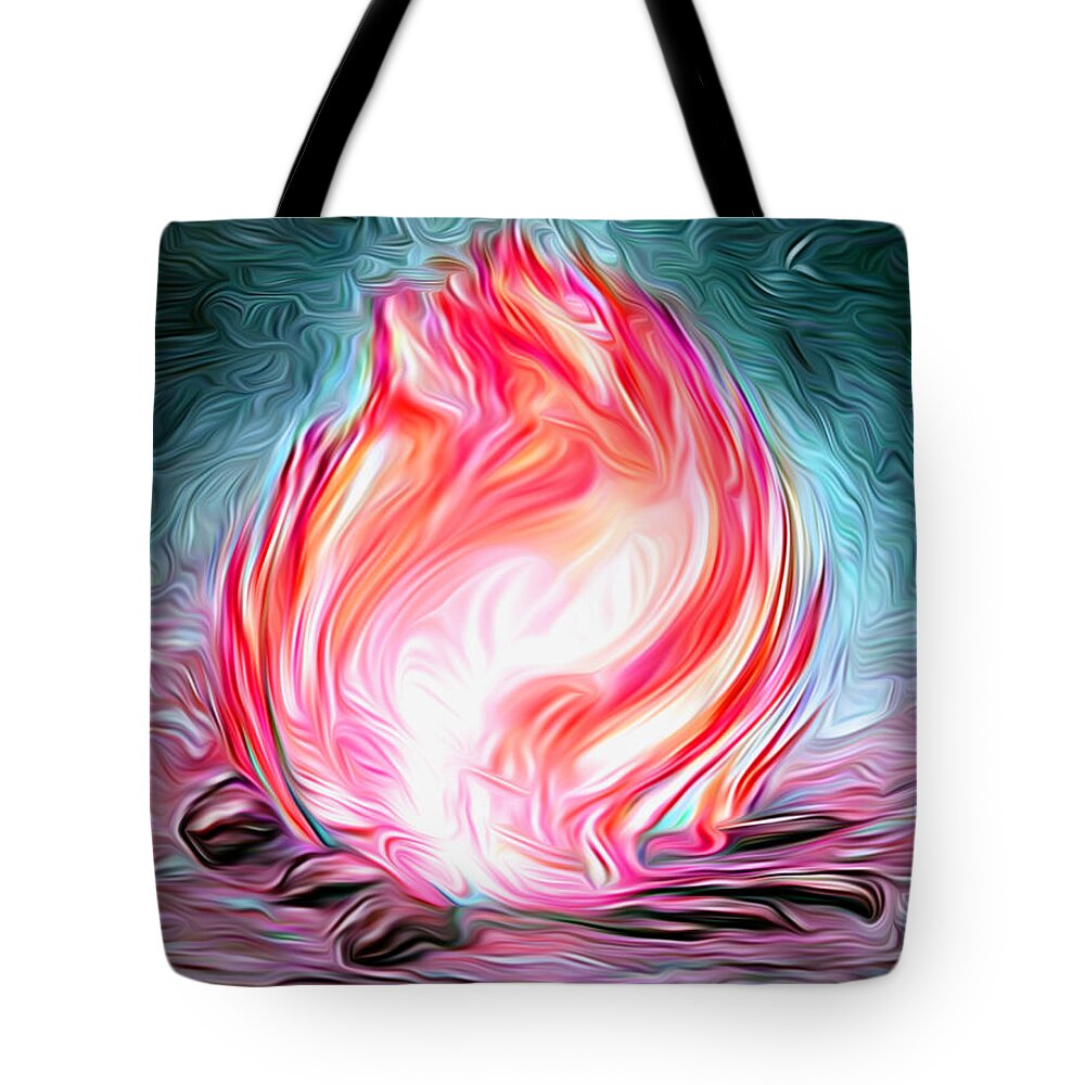 The Entranceway Tote Bag featuring the digital art Campfire Ball by Ronald Mills